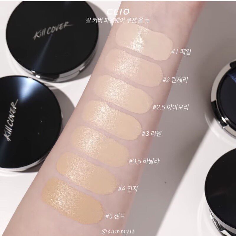 Phấn nước Cushion Clio KIll Cover Các Dòng (Kèm lõi Refill)