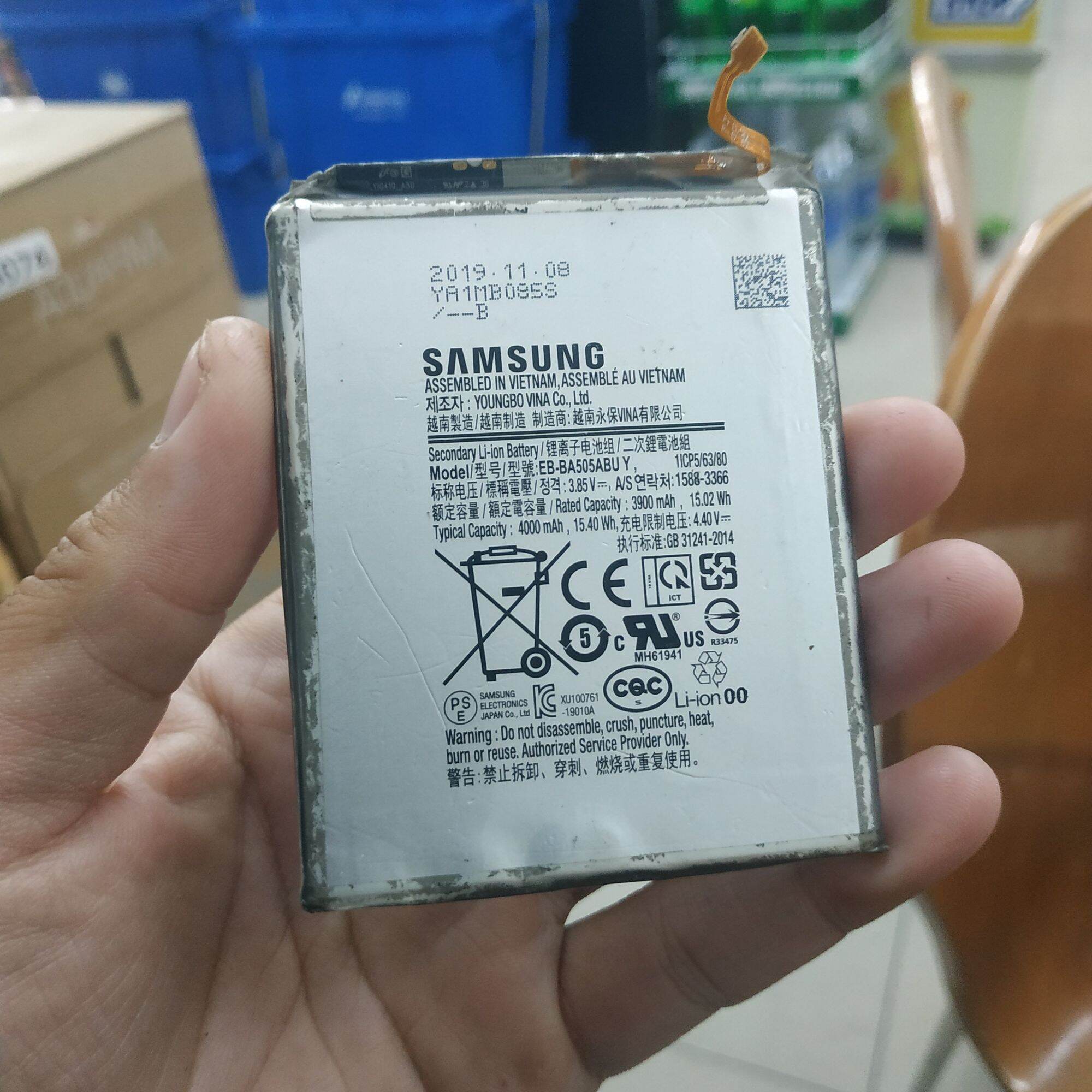 Pin zin bóc máy samsung galaxy a20 2019, a30 2019, a30s 2019, a50 2019, ba505abu 4000mah