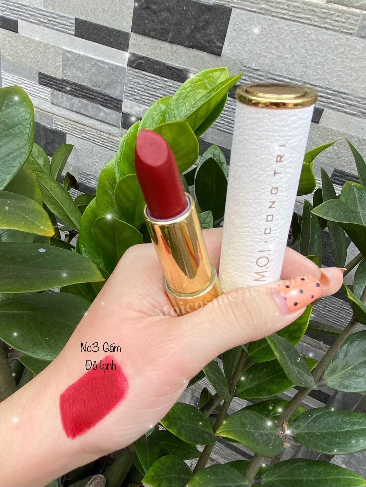 Son thỏi m.o.i x công trí son hồ ngọc hà moi cosmetics