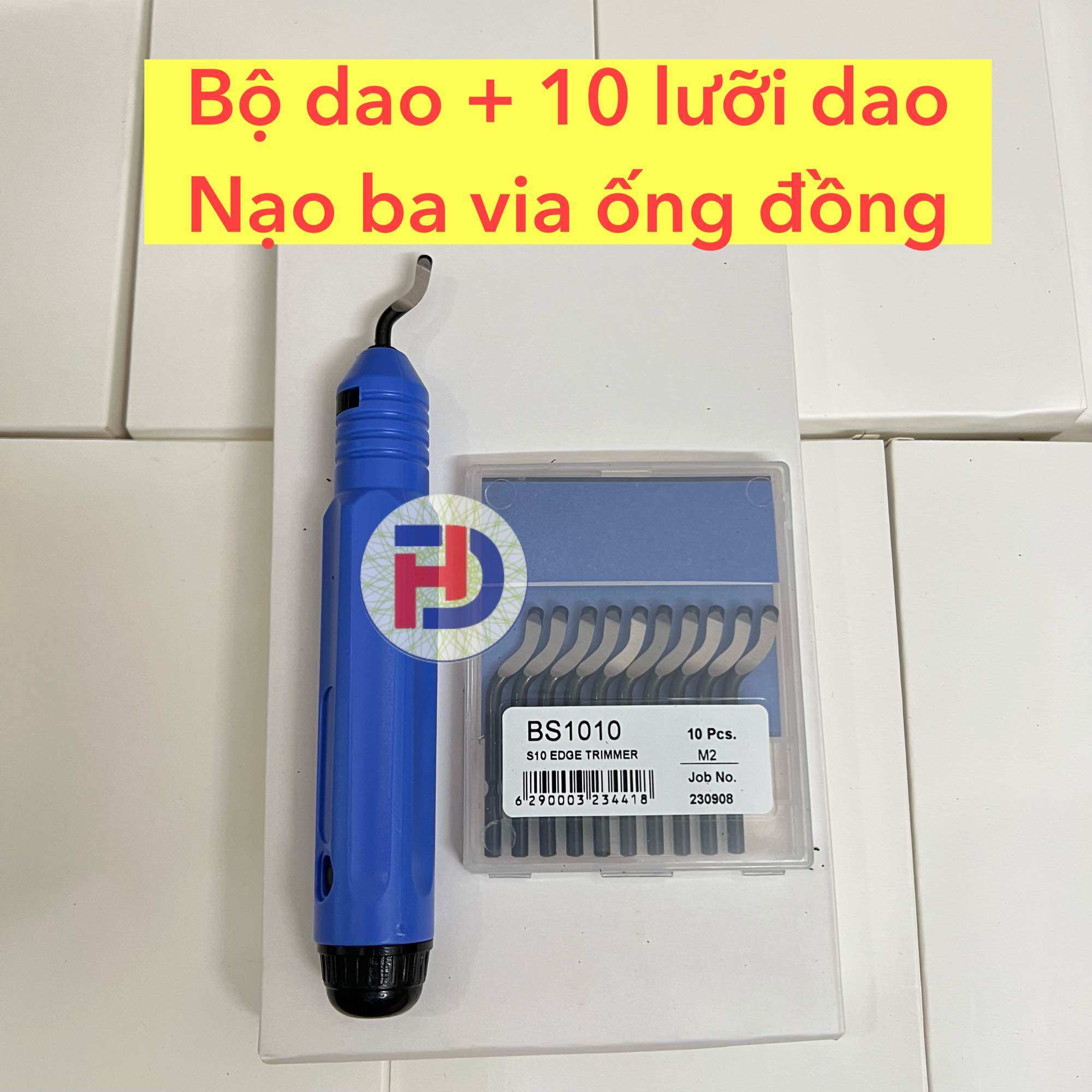 Dao gọt ba via kèm 10 lưỡi dự phòng gọt đa chất liệu