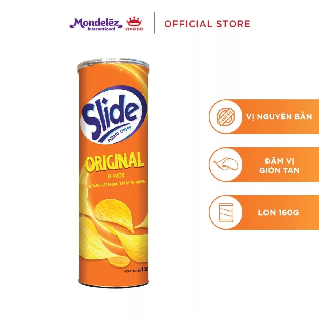 Snack khoai tây SLIDE lon 160g