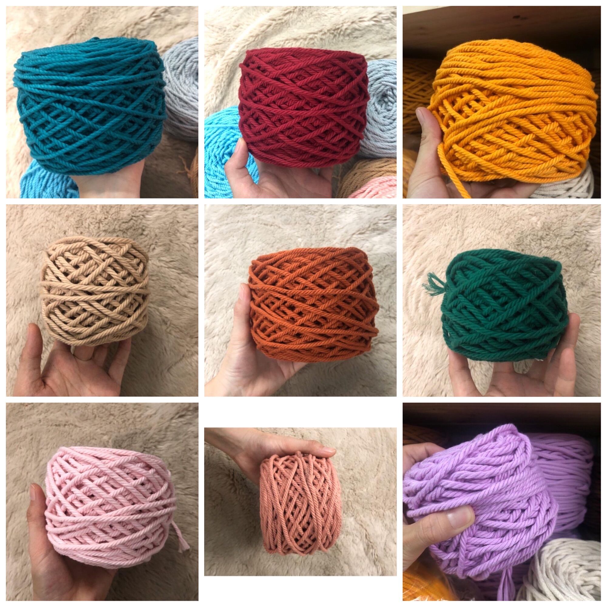 10m dây thừng làm đồ handmade macrame, quấn chai lọ thuỷ tinh,quấn chai nhựa trang trí.
