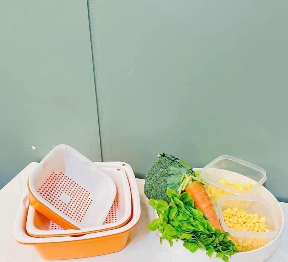 Bộ 3 rổ + thau đa năng ECCO