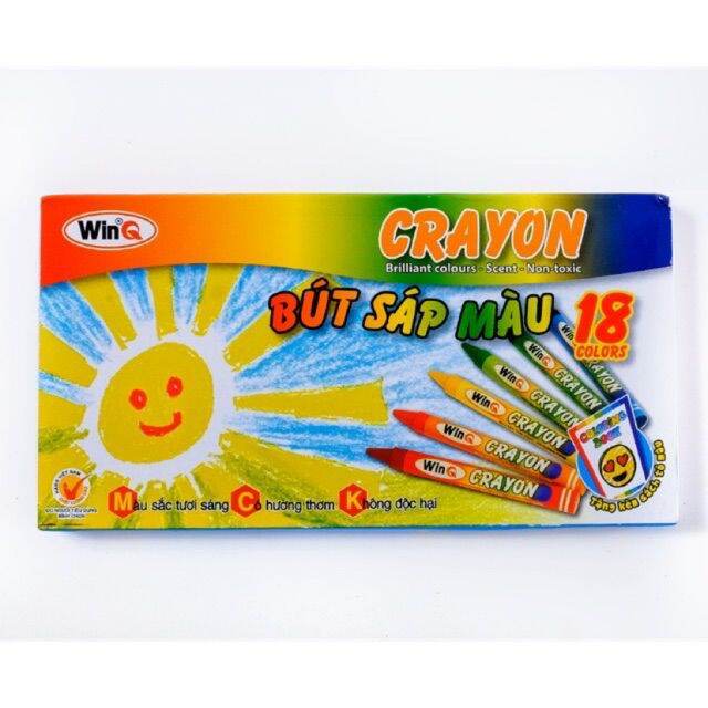 Sáp màu WinQ 18 màu CR-08