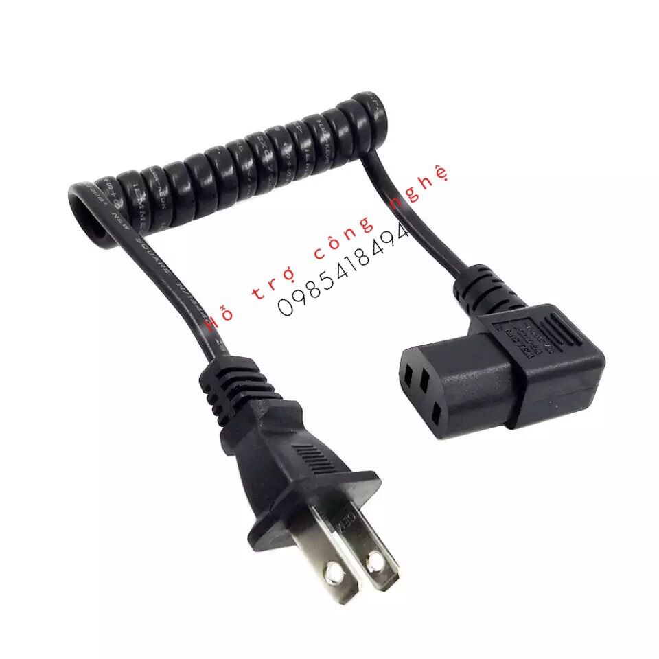 Dây nguồn cong lò xo-dây nồi cơm- dây 3 chấu iec
