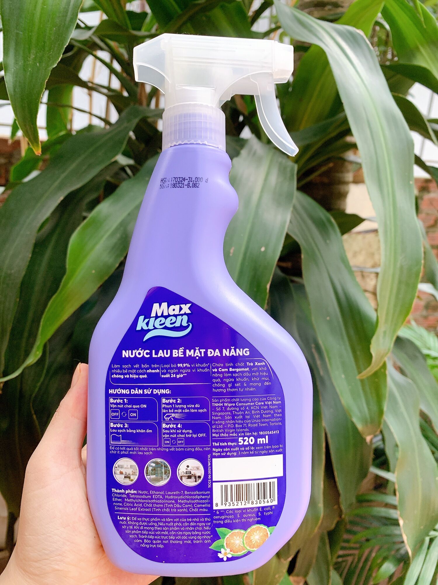 Nước Lau Bề Mặt Đa Năng MaxKleen 520ml