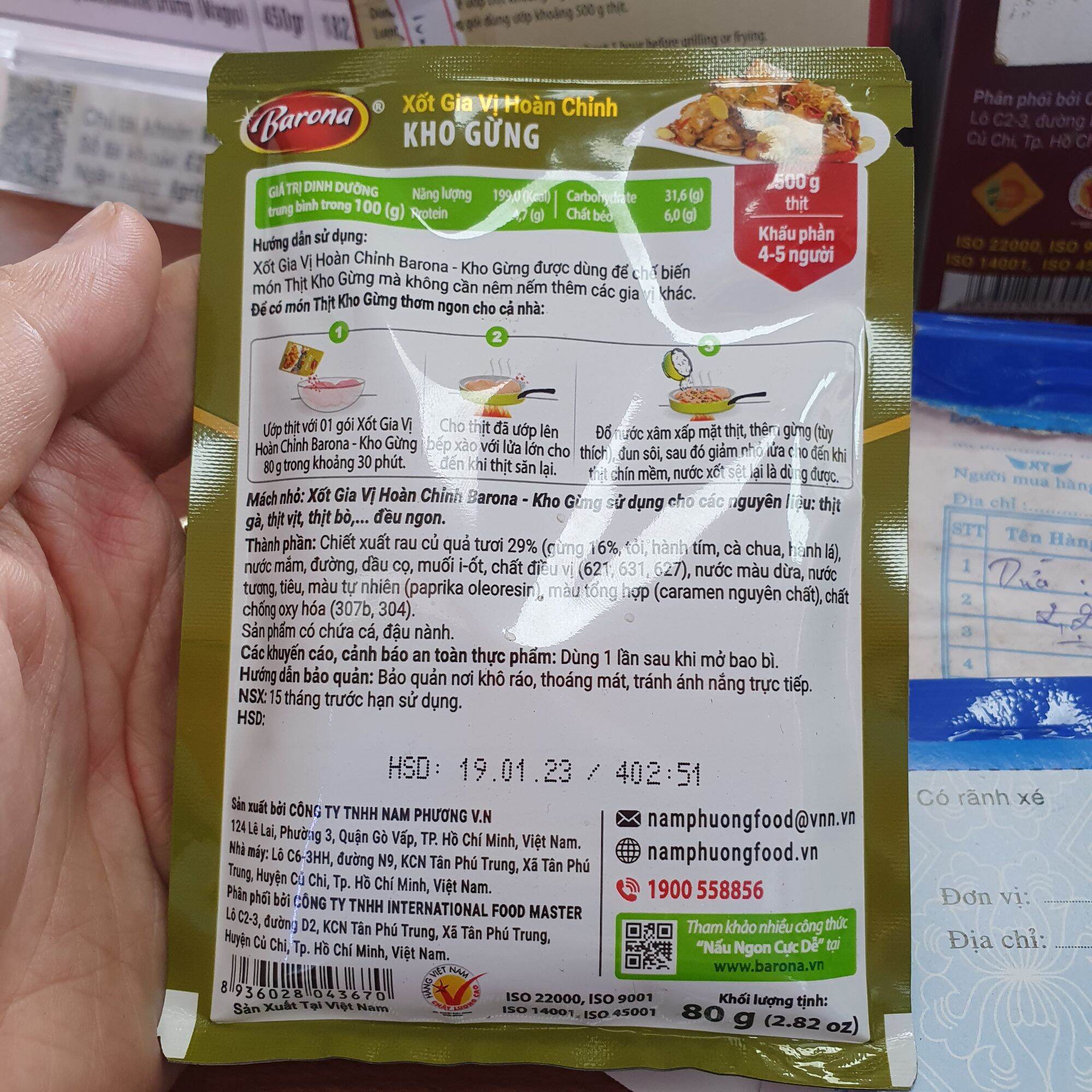 Xốt Kho Gừng Barona
