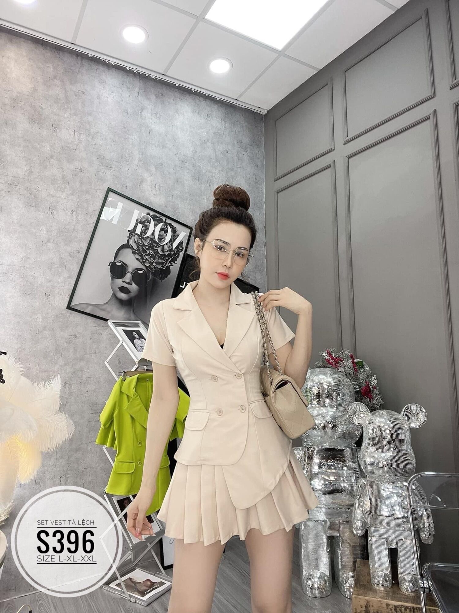 60-90kg Bigsize Set vest tà lệch S396