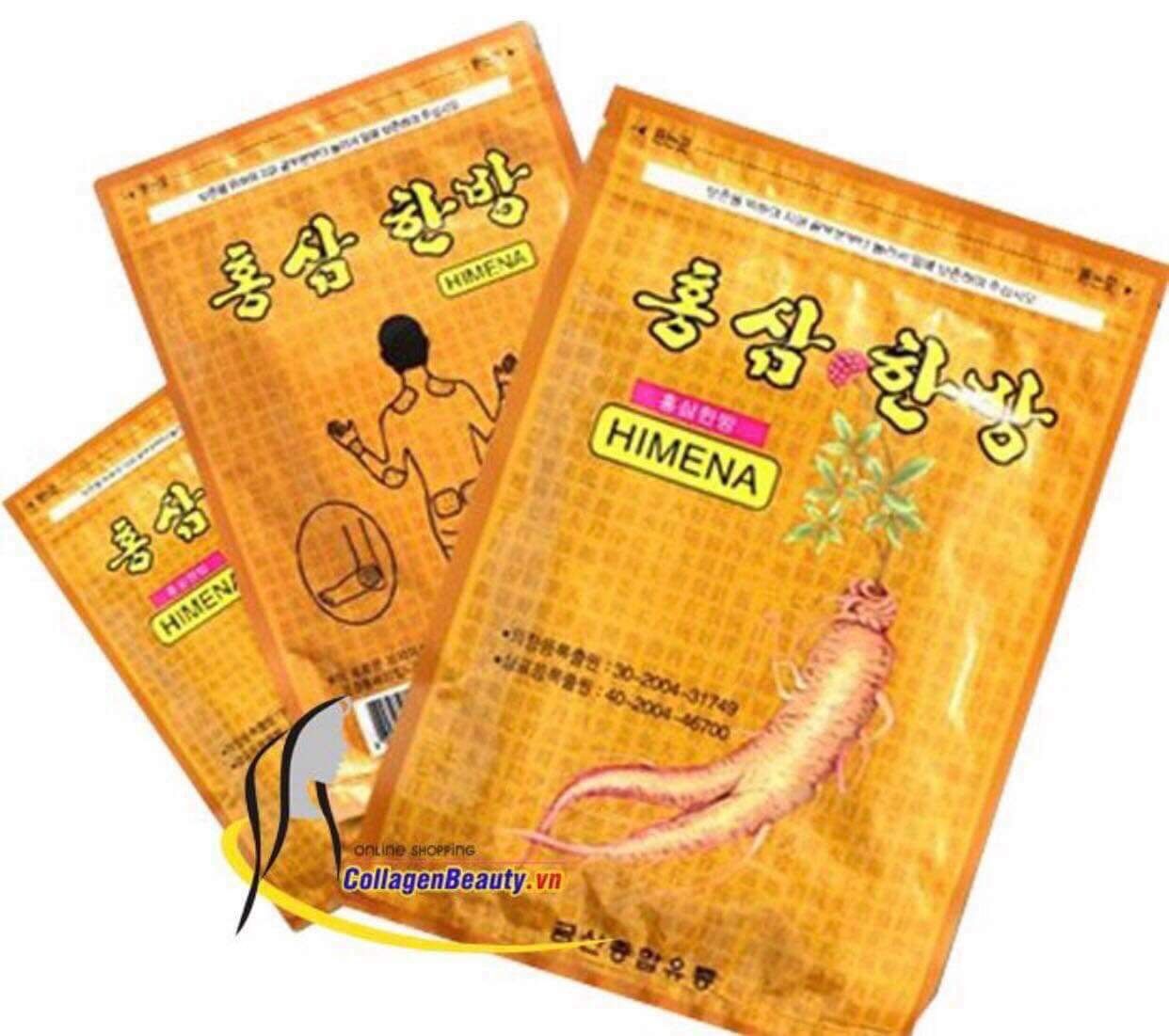 Miếng Dán Cao Hống Sâm Himena (hộp/gói 20 miếng)
