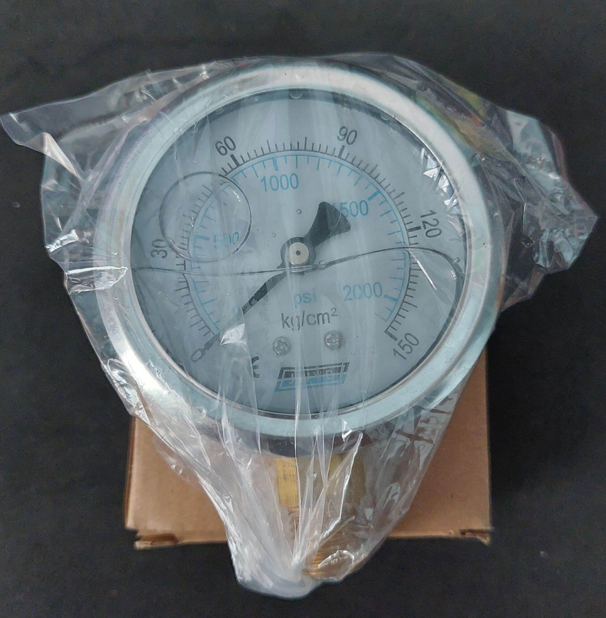 Đồng hồ thủy lực khí nén 150kg (mặt 60mm)