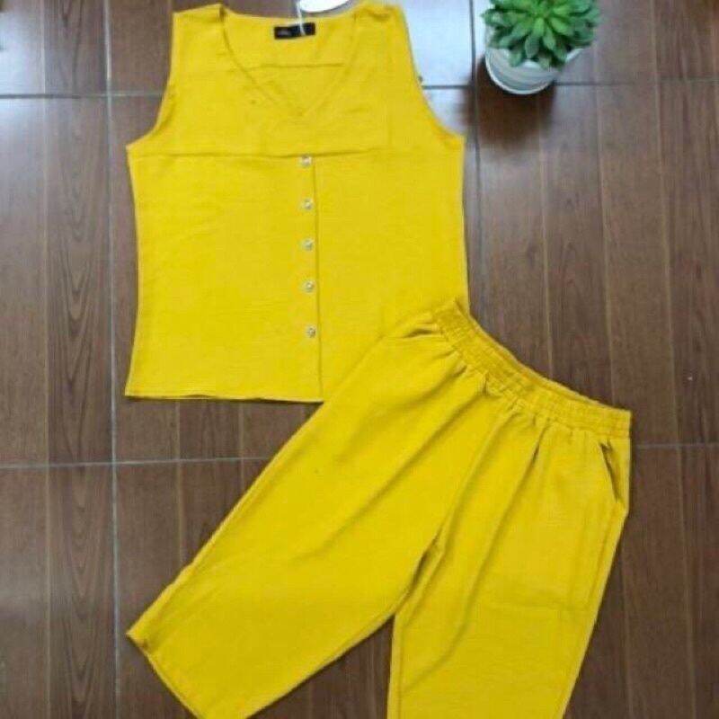 [ ảnh thật ] bộ đũi lụa 5 khuy 4 màu