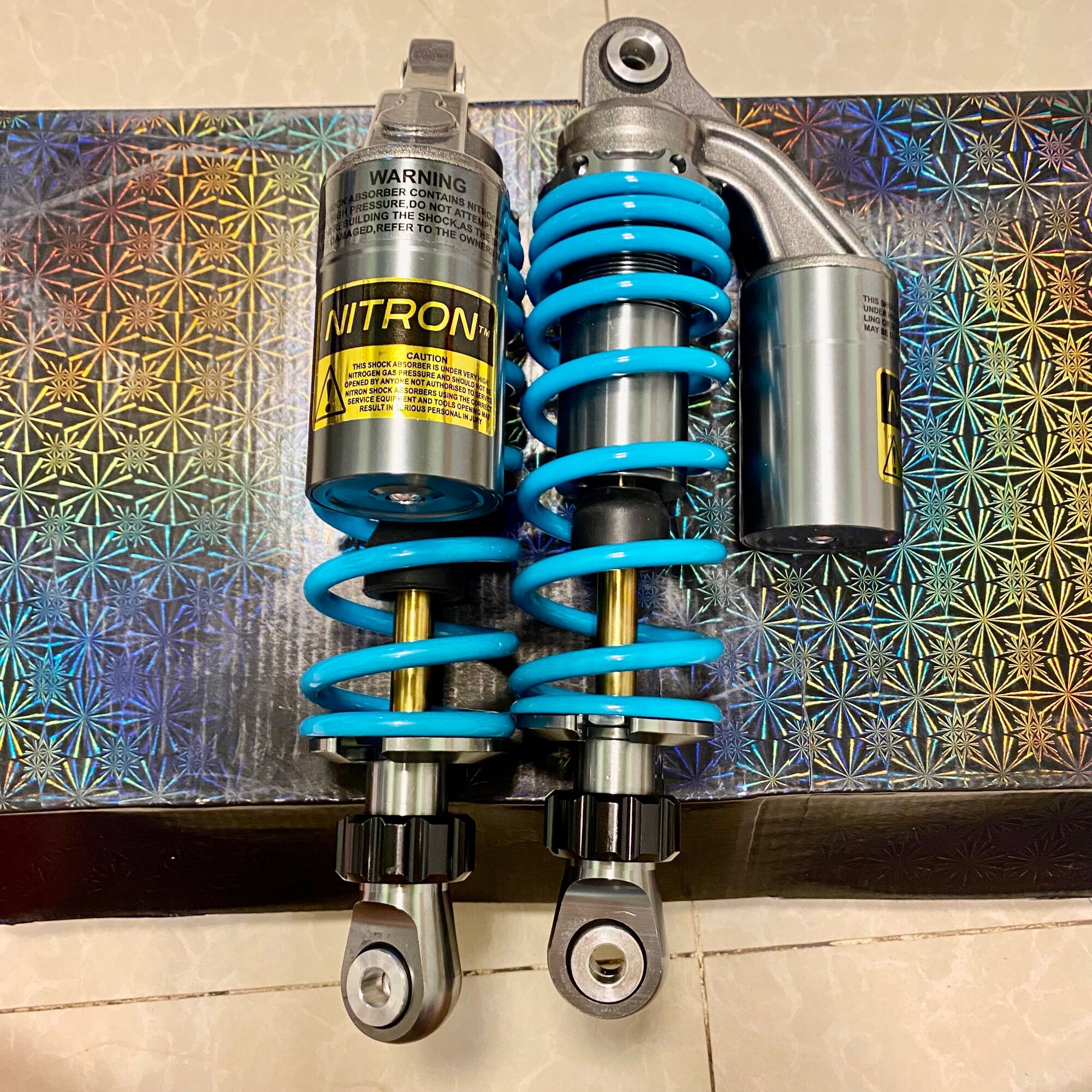 Phuộc nhún sau Nitron bình dầu cho các xe số Sirius Jupiter Taurus Dream Wave Axelo Ellegant Cub 280mm 330mm ...