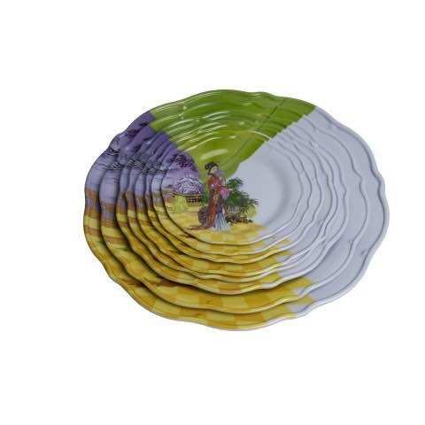 Đĩa Quả Cô Tiên, Đĩa Hoa Fataco BN 10-11 Nhựa Melamine Dày Dặn, Cao Cấp MTA-MART2
