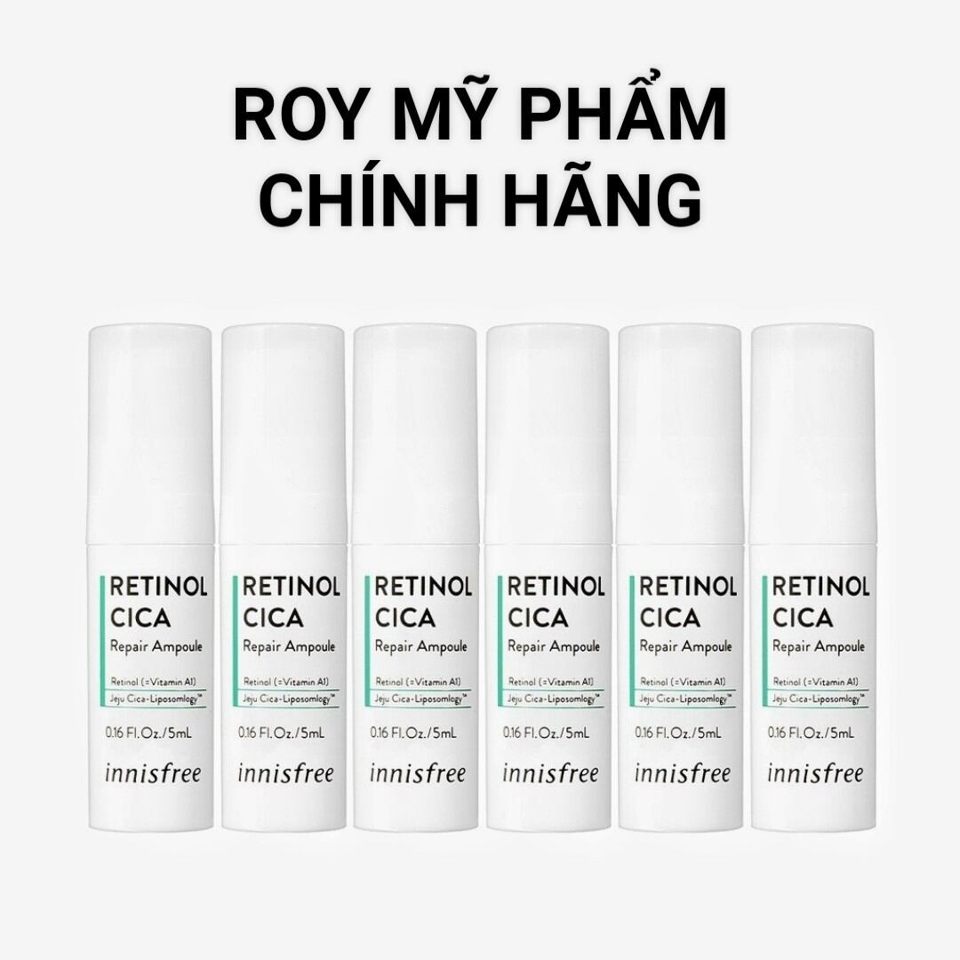 Bộ 6 serum kiểm soát dầu mụn thu nhỏ lỗ chân lông retinol cica repair ampoule innisfree 30ml