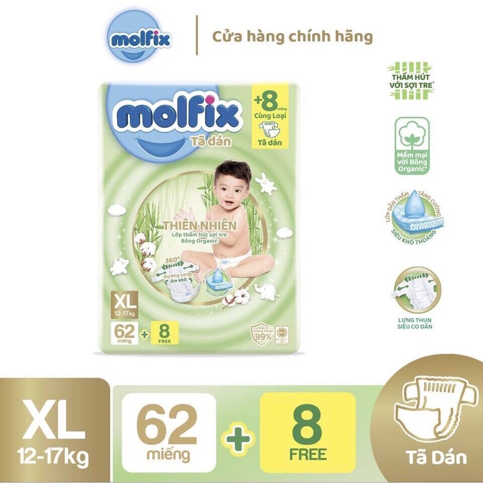 Bỉm Mofix xl 62 + 8 tã quần