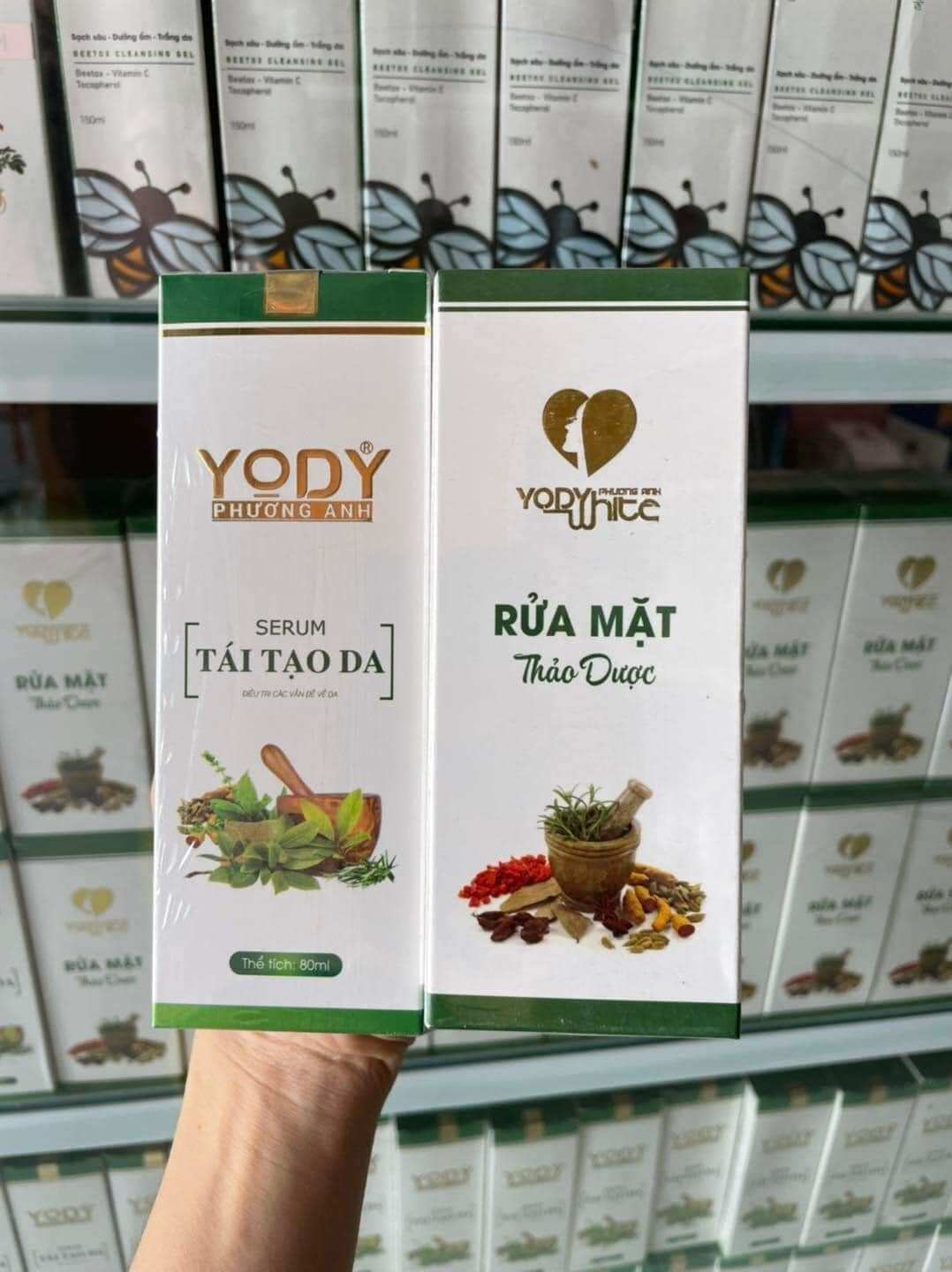 (Chính hãng) Combo serum tái tạo da Yody White Phương Anh (Serum tái tạo + Bột rửa mặt)
