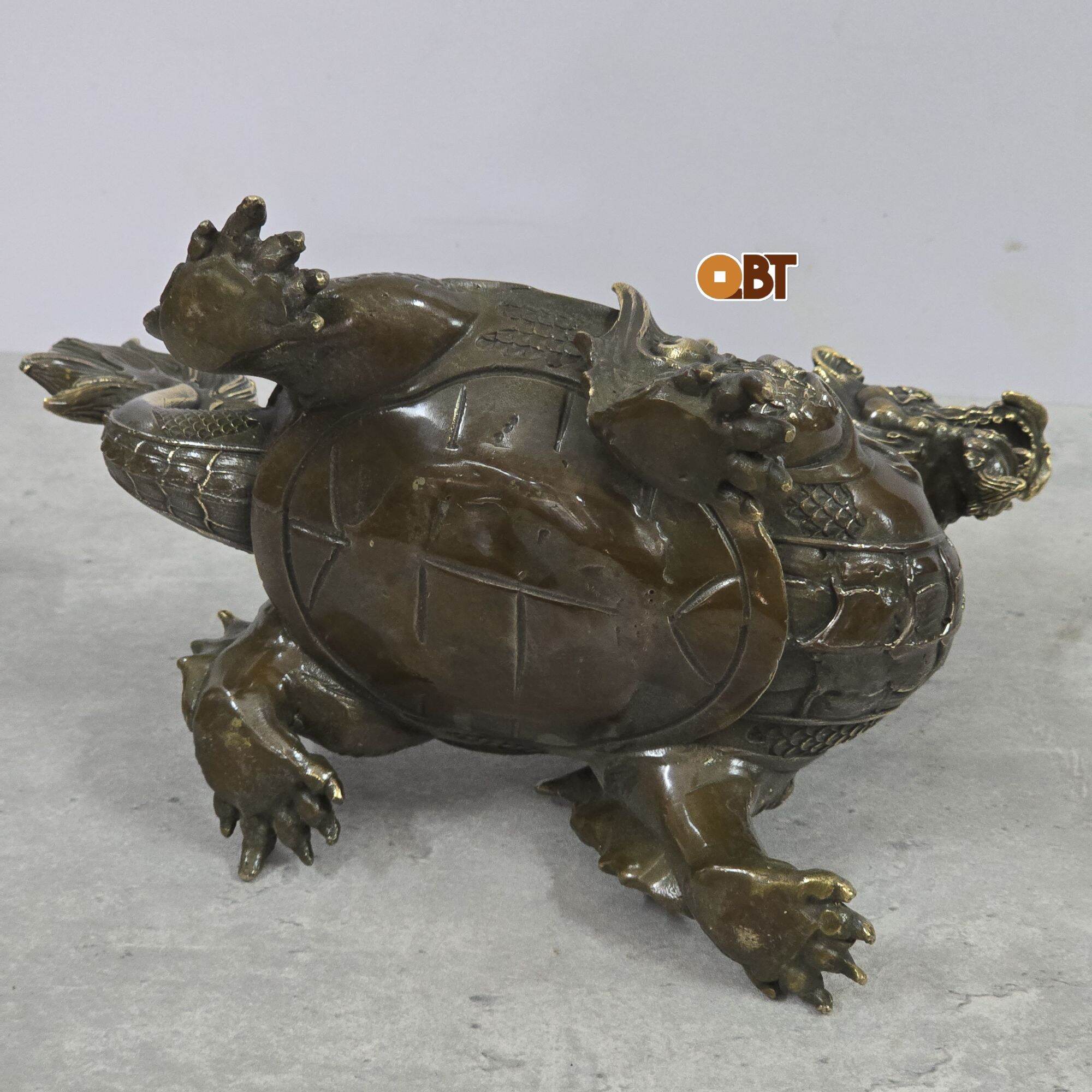 Tượng Long Quy Bát Quái bằng đồng