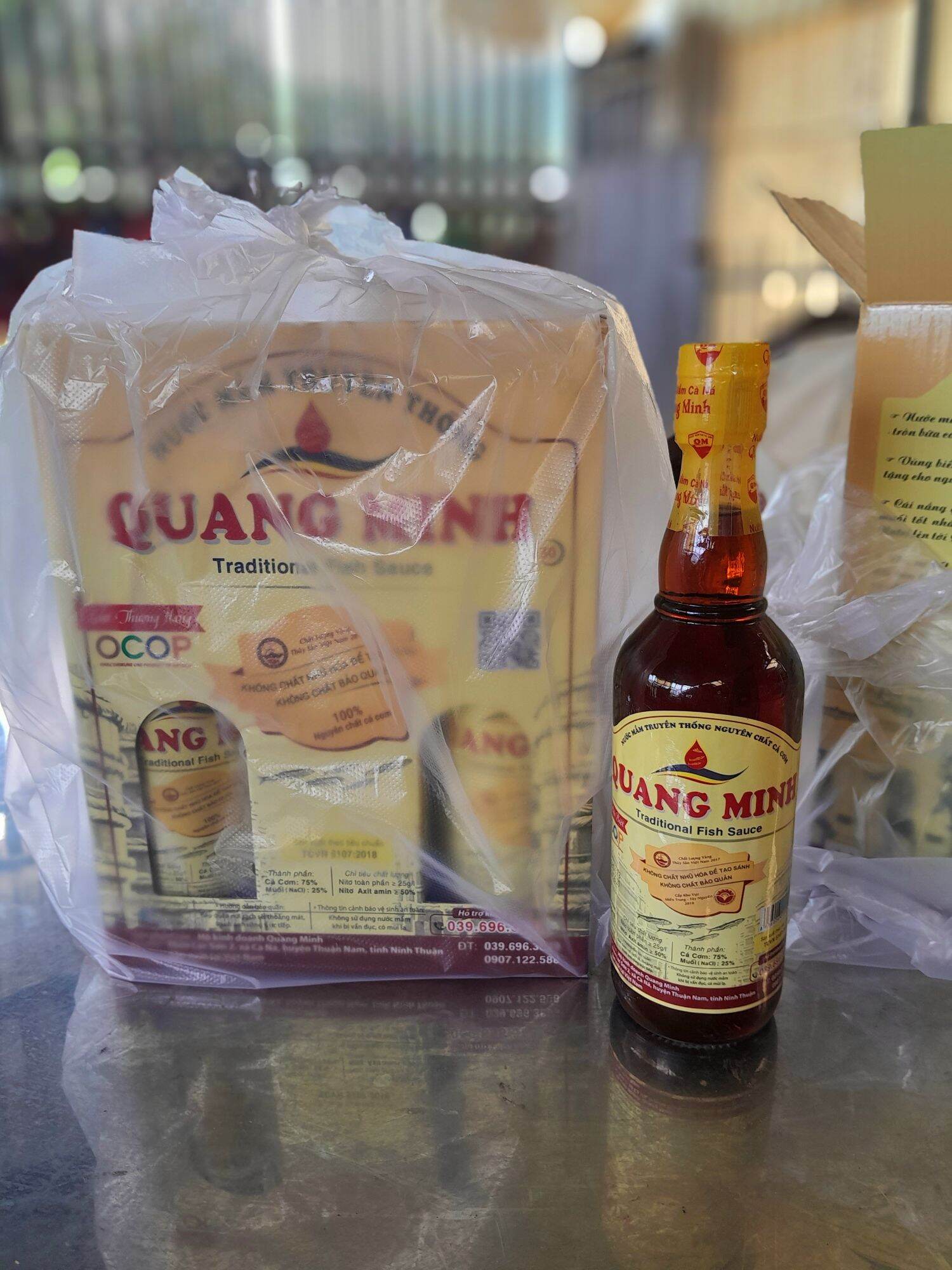 Nước mắm Quang Minh 50 độ (thùng 6 chai 500ml)