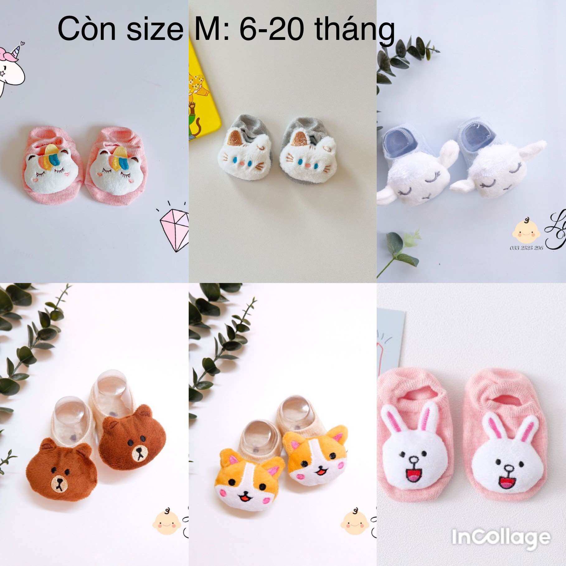 Tất hình thú, vớ hình thú cho bé 0-20 tháng