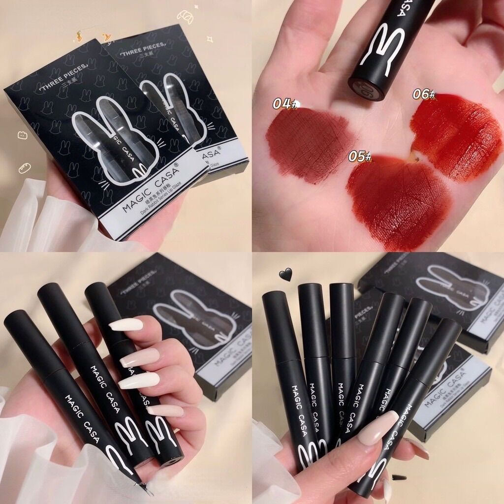 Set 3 son magic casa thỏ đen