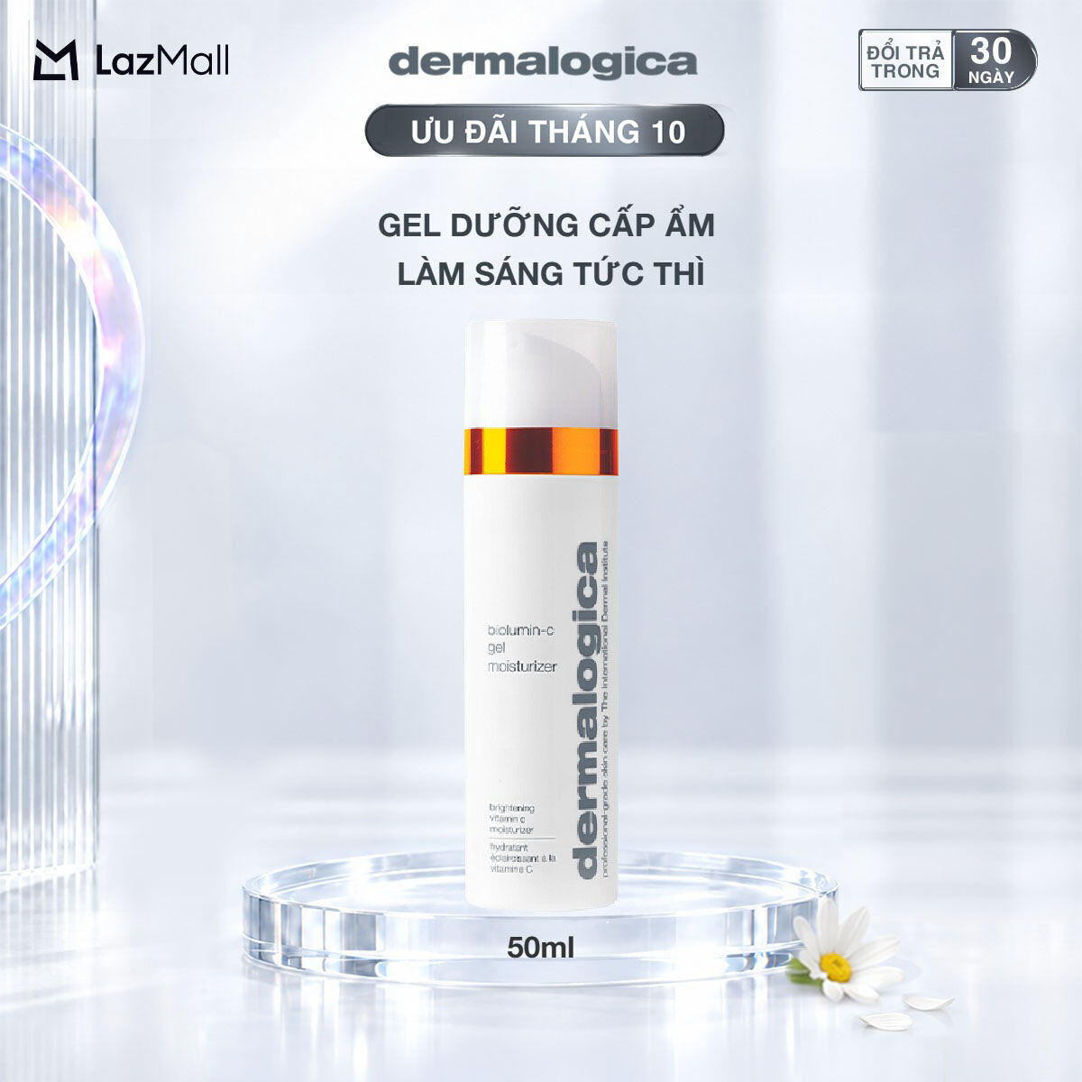 Mới! Kem dưỡng ẩm Dermalogica Biolumin-C Gel Moisturizer dạng gel cho da ẩm mượt, sáng rạng ngời
