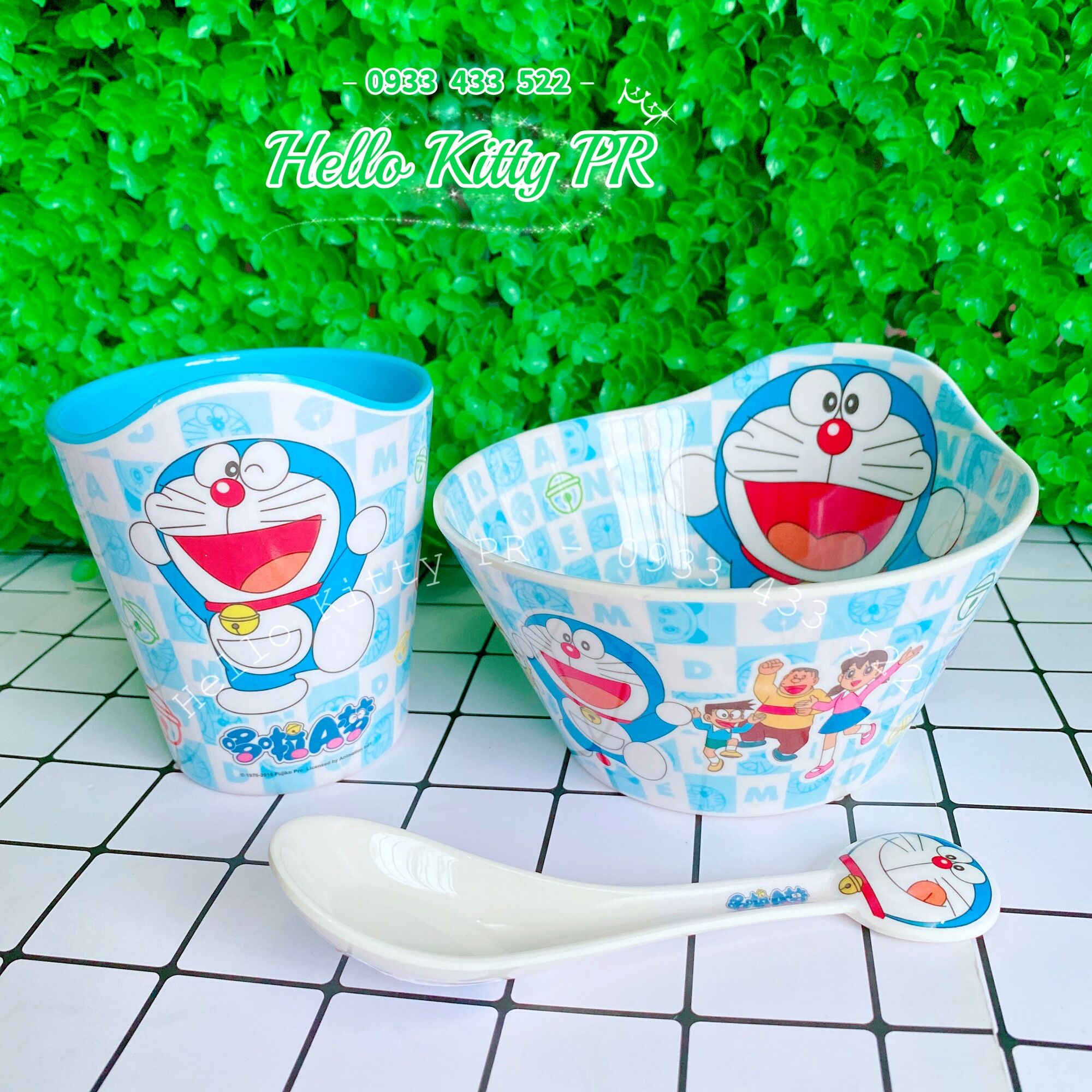 Tô chén khay dĩa muỗng Doremon Doraemon