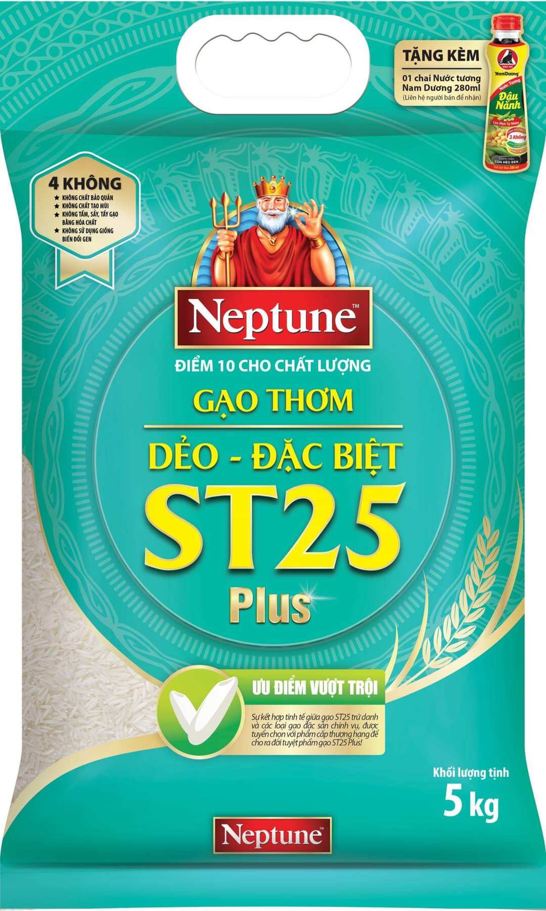 Gạo ST25 Plus Neptune 5kg