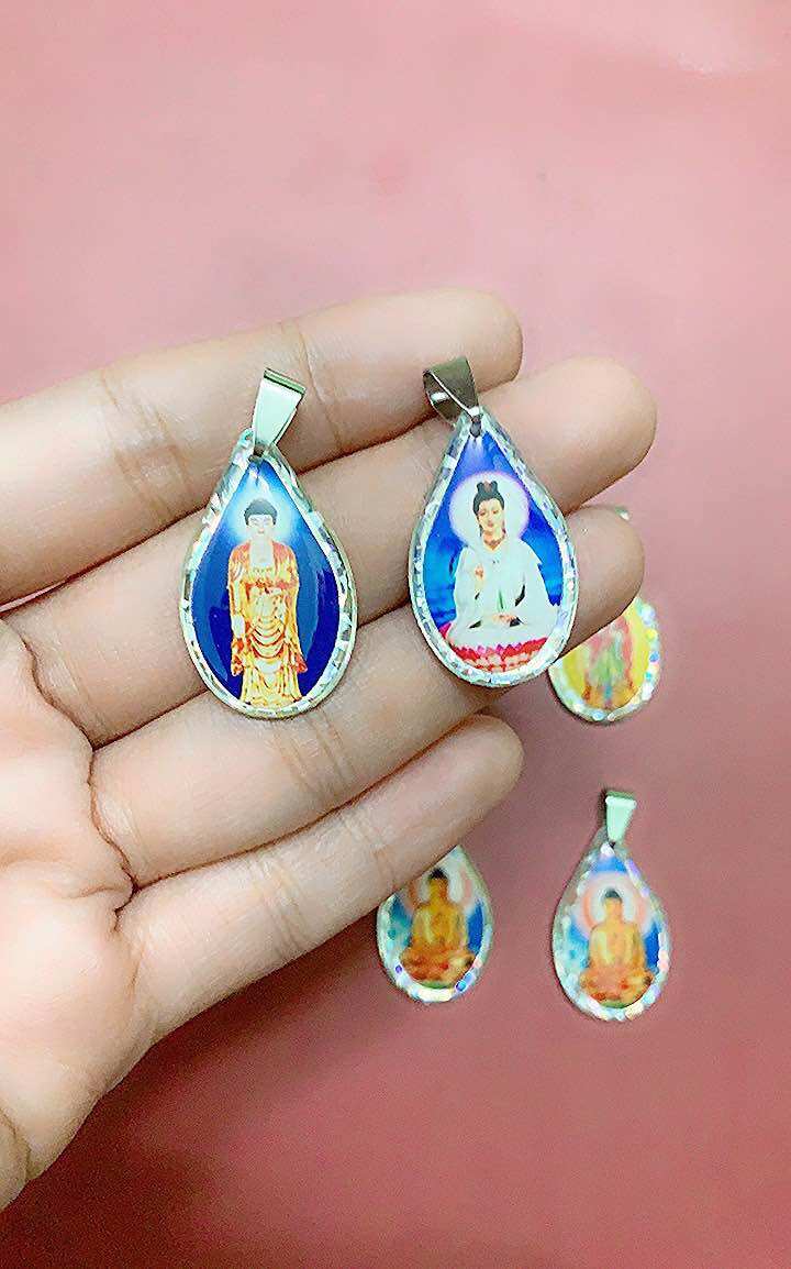 Mặt dây chuyền phật quan âm nhựa