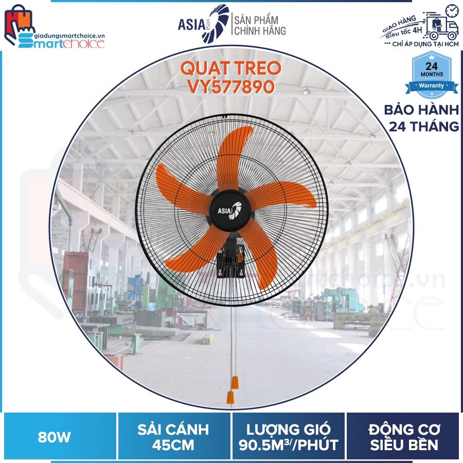 Quạt treo asia l20002 80w - dây giật