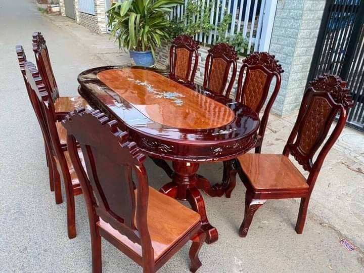 Bàn ăn 8 ghế gỗ tràm... cc