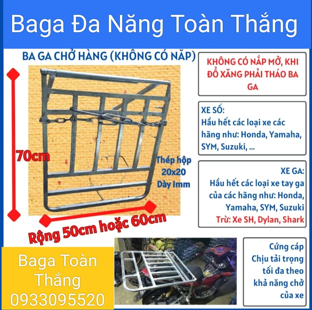 Baga Chở Hàng Đa Năng (60×70) Cho Mọi Loại Xe
