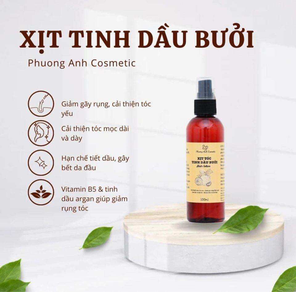 XỊT KÍCH MỌC TÓC TINH DẦU BƯỞI PHƯƠNG ANH COSMETICS
