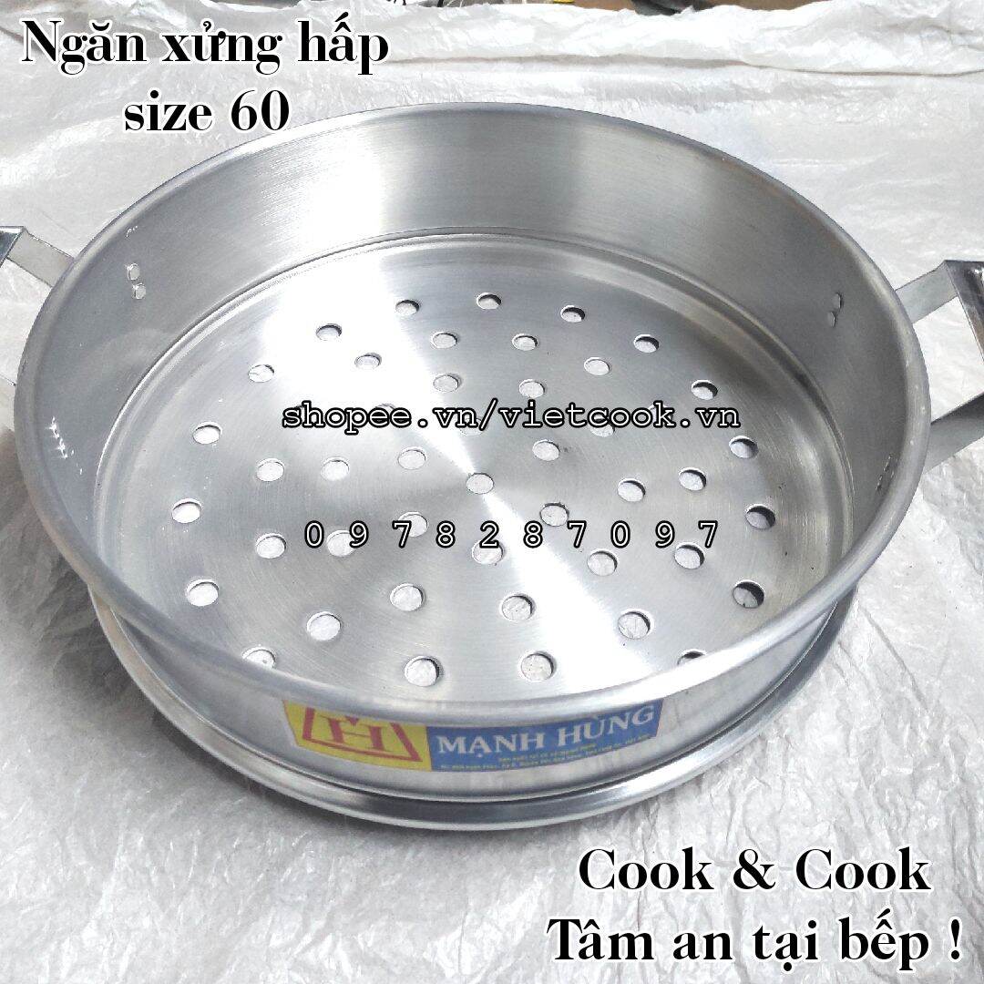 Ngăn xửng hấp bánh bao size 60 Nhôm Mạnh Hùng Hấp hải sản/ Hấp rau củ.v.v.v.