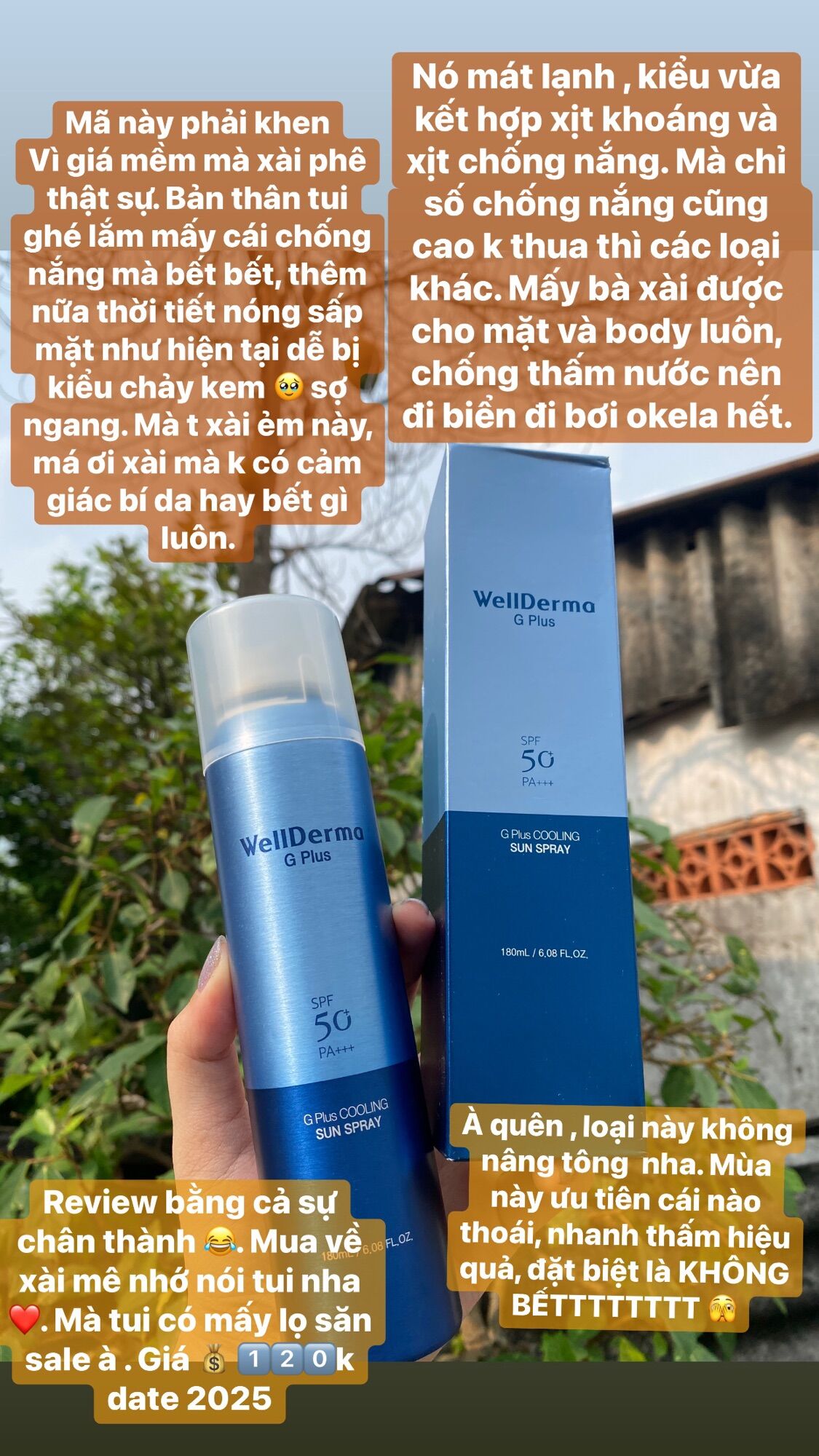 Xịt chống nắng toàn thân wellderma