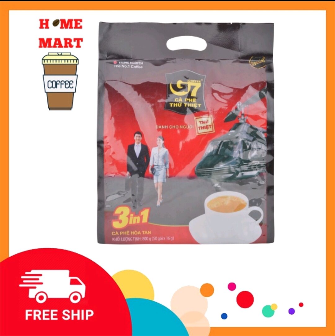 Cà phê g7, cà phê trung nguyên 50 gói x 16 gram