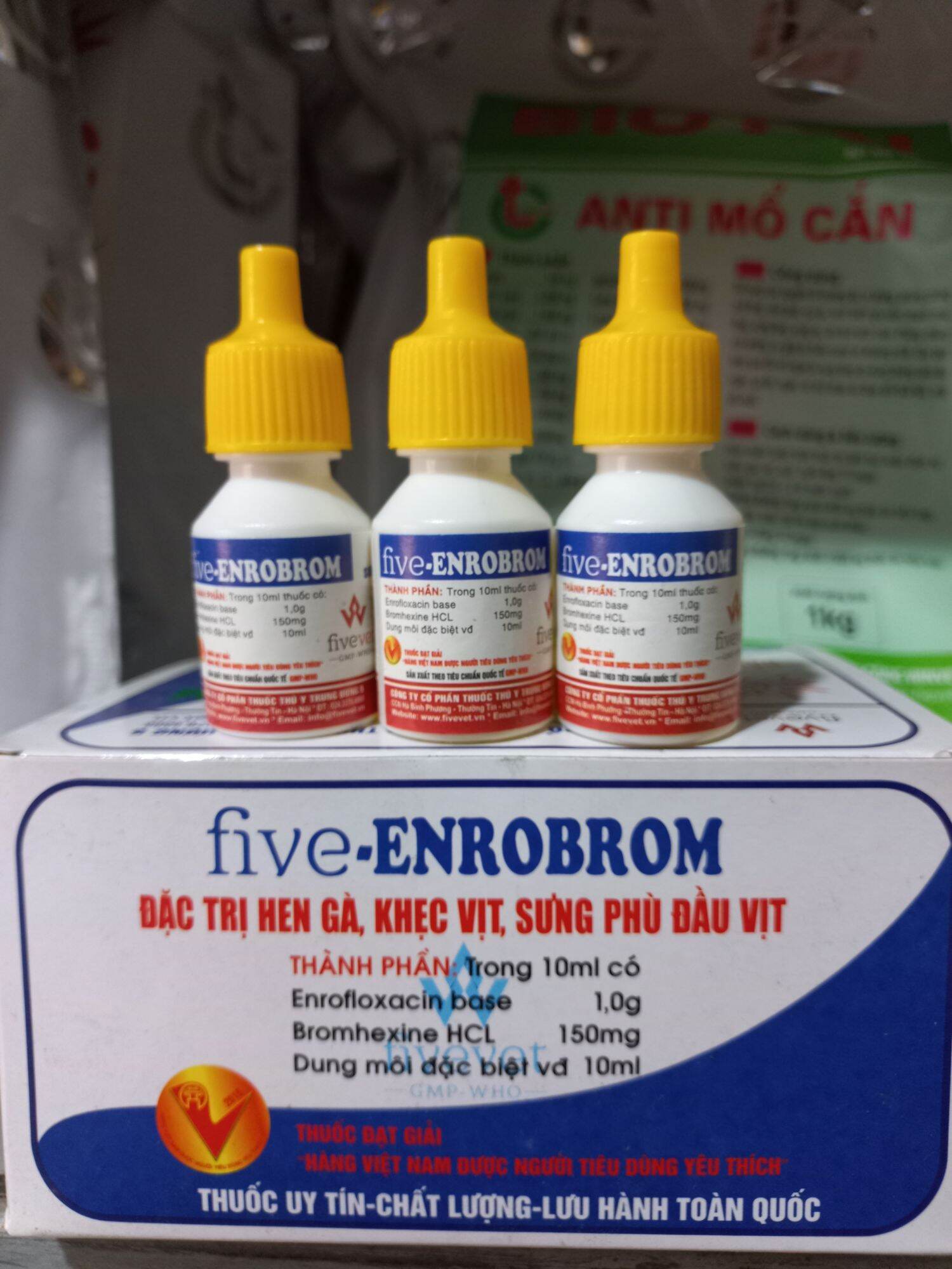 Đặc tri hen gà khẹc vịt Enrobrom 10ml