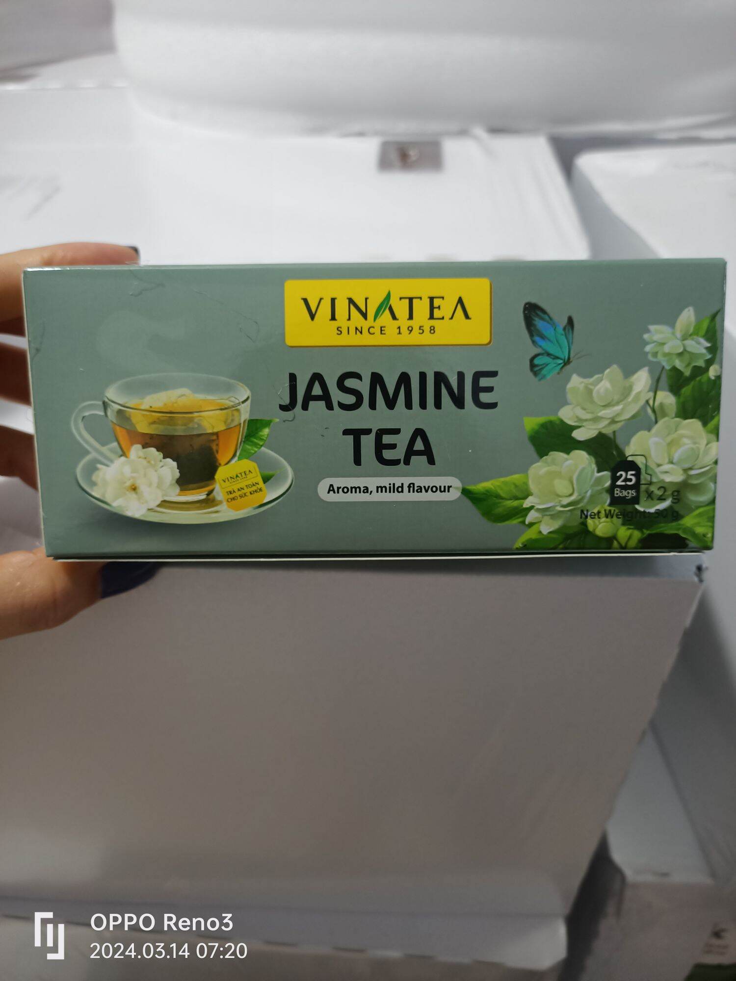 Trà hương lài túi lọc hương thơm, vị dịu Vinatea