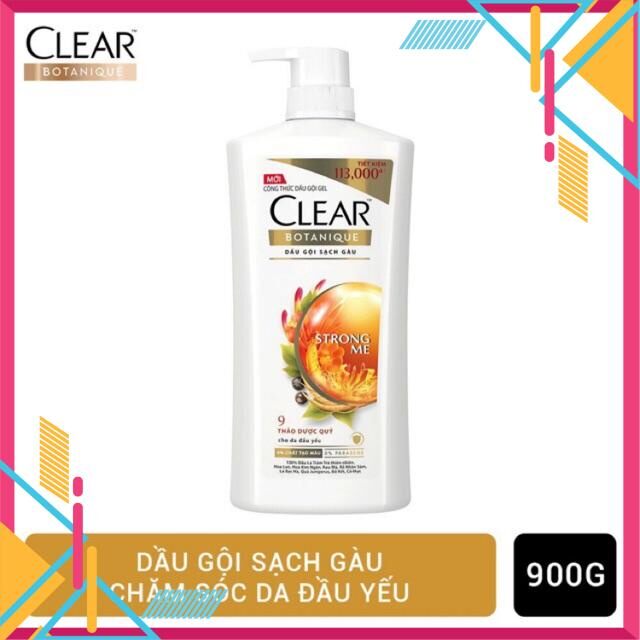 DẦU GỘI CLEAR THẢO DƯỢC 900G.( cho da đầu yếu)