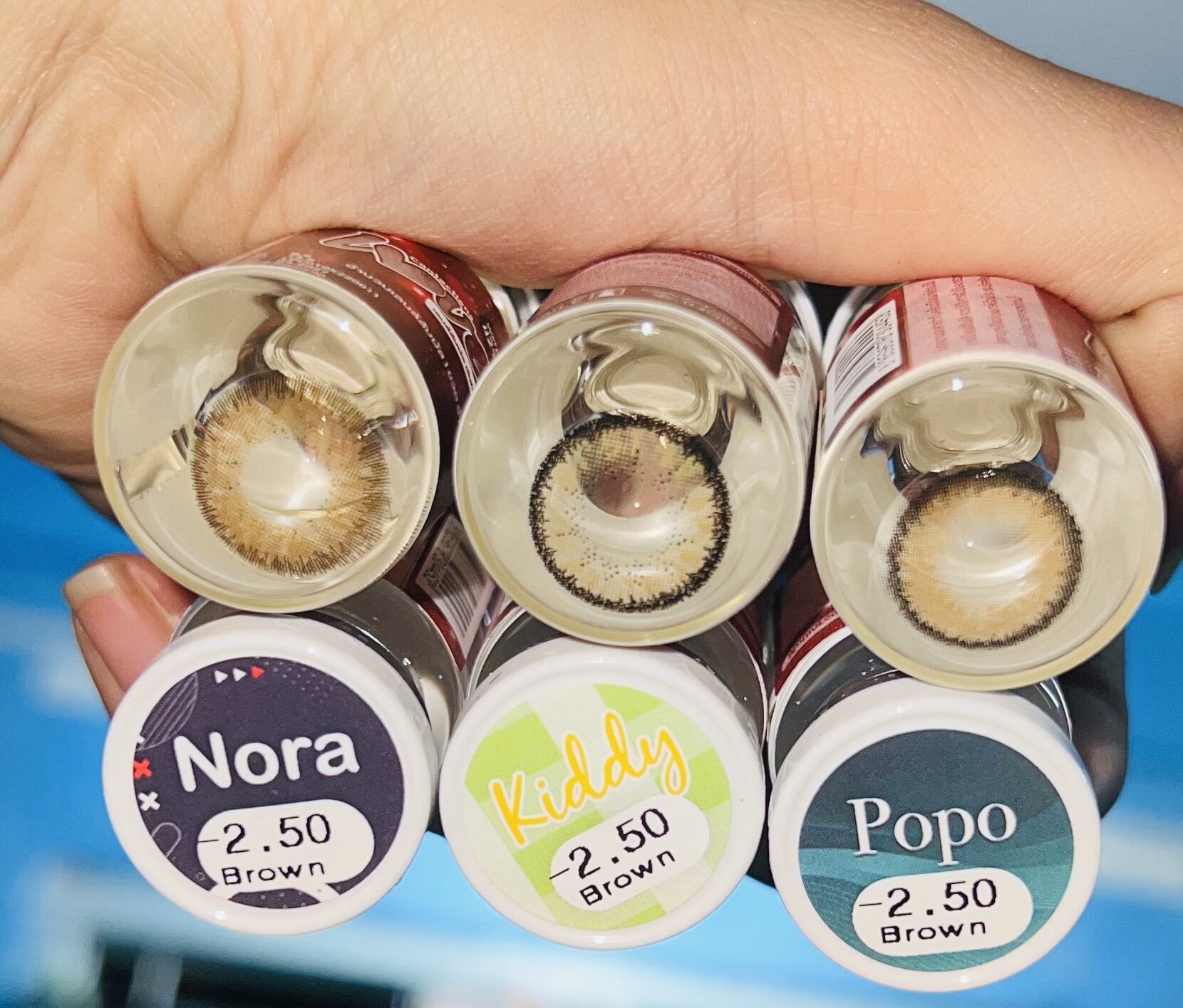 Lens Cận 2.5 Độ ( được chọn màu) - Dùng 1 Năm