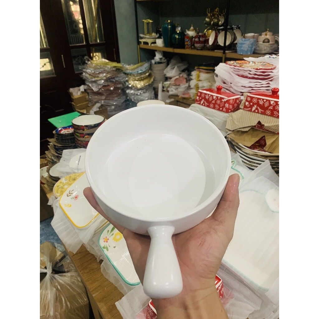 Tô sứ đúc tròn có tay cầm cao cấp