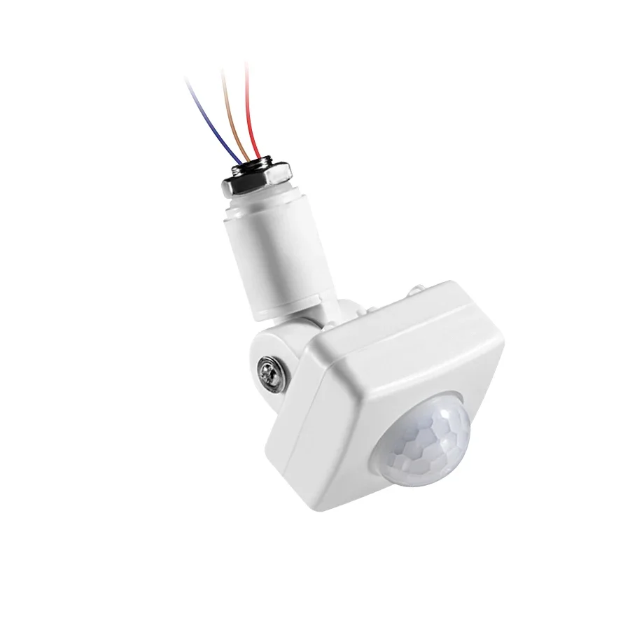Công Tắc Đèn Cảm Biến Chuyển Động PIR Có Thể Điều Chỉnh 220V-110V AC Phát Hiện Cơ Thể Người Cho Cầu Thang Hành Lang Lối Đi Với Phạm Vi 5m Góc Phát Hiện 120 Độ