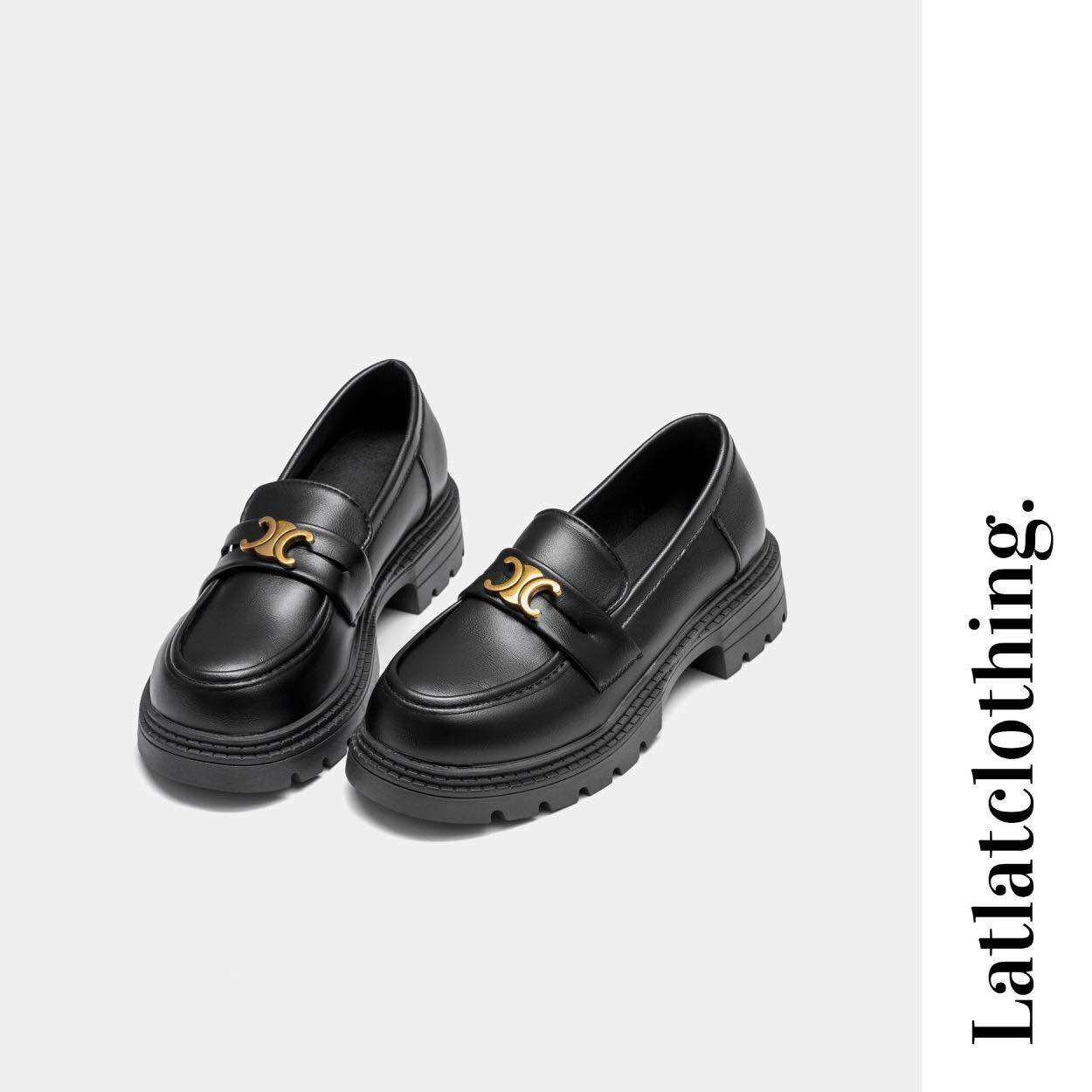 Giày oxford phong cách Anh Quốc đế cao 3cm cực thời trang - Giày oxford khuyên vàng đế 3cm