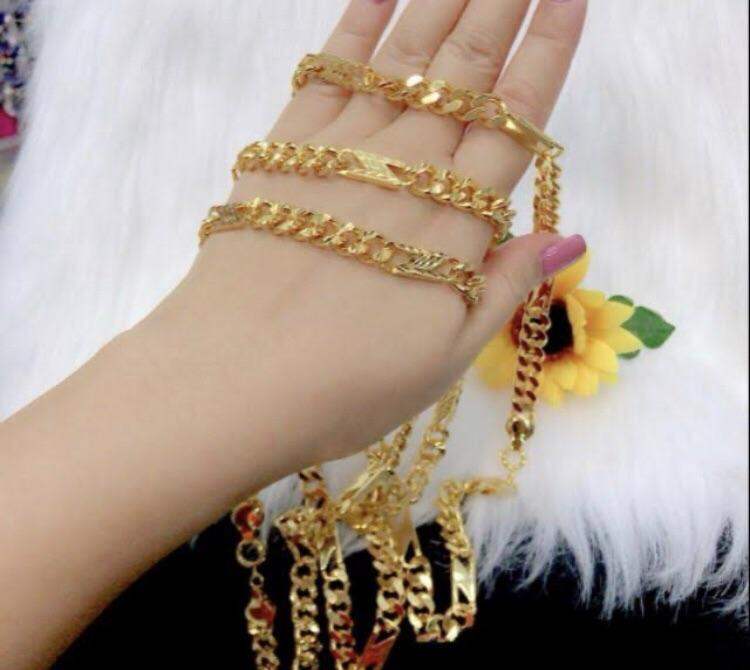 Dây chuyền nam kiểu xích mạ vàng 18k