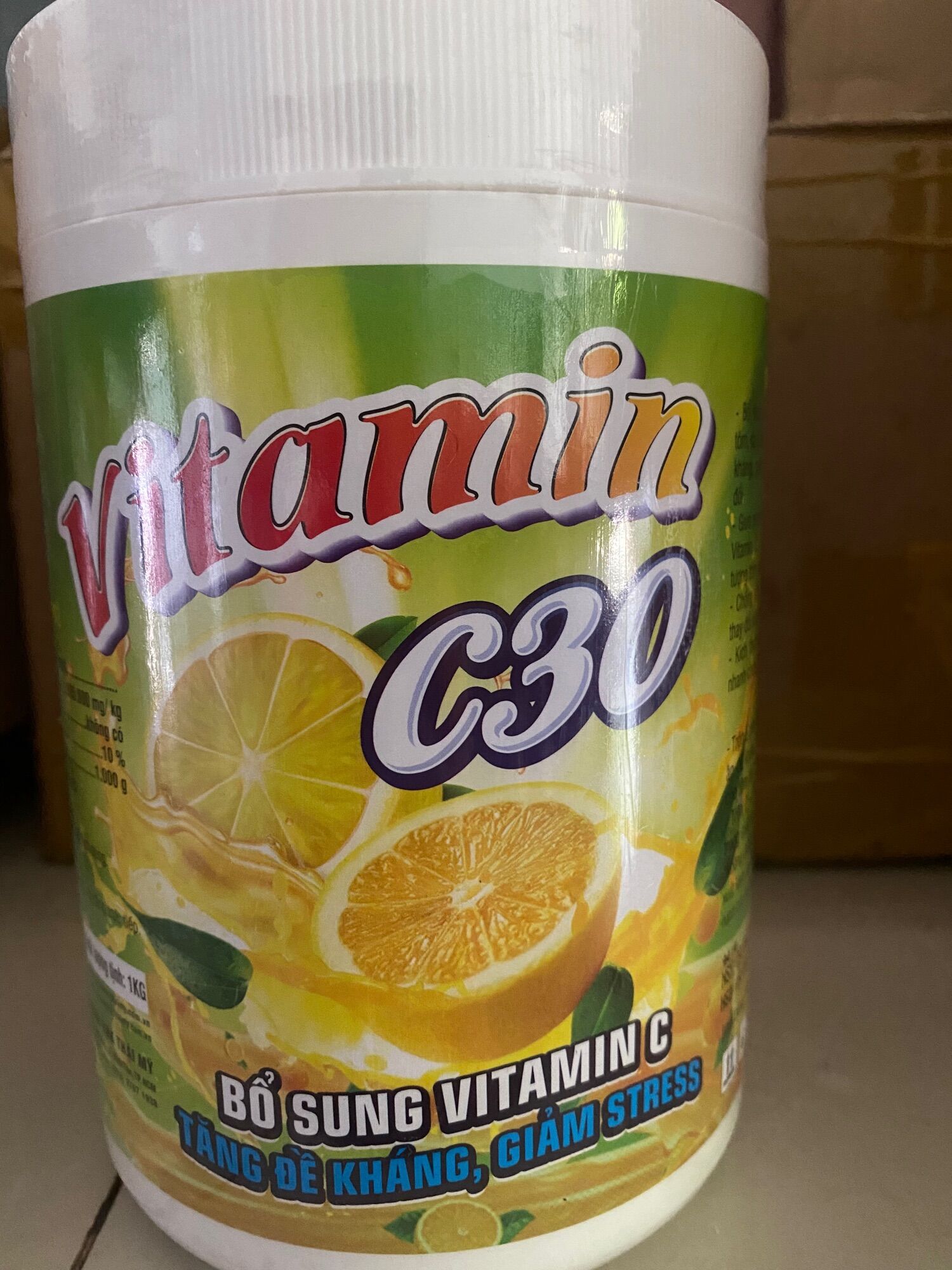 Vitamin C30 sử dụng cho lươn, cá, ếch