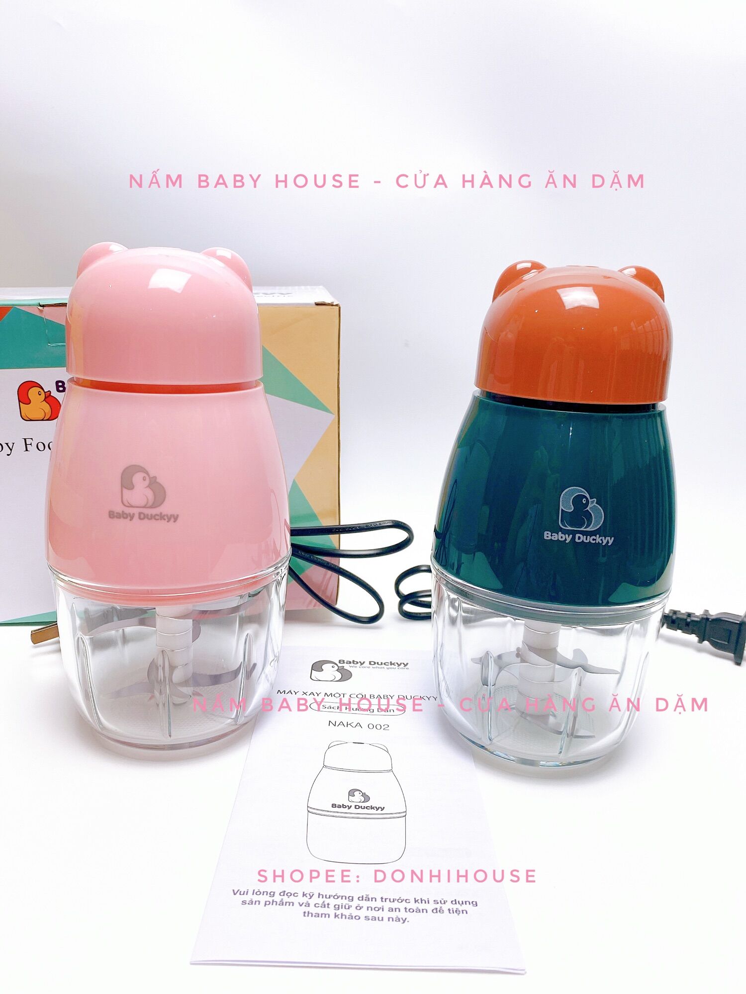 Máy xay đồ ăn dặm, xay thịt cá Baby Duckyy