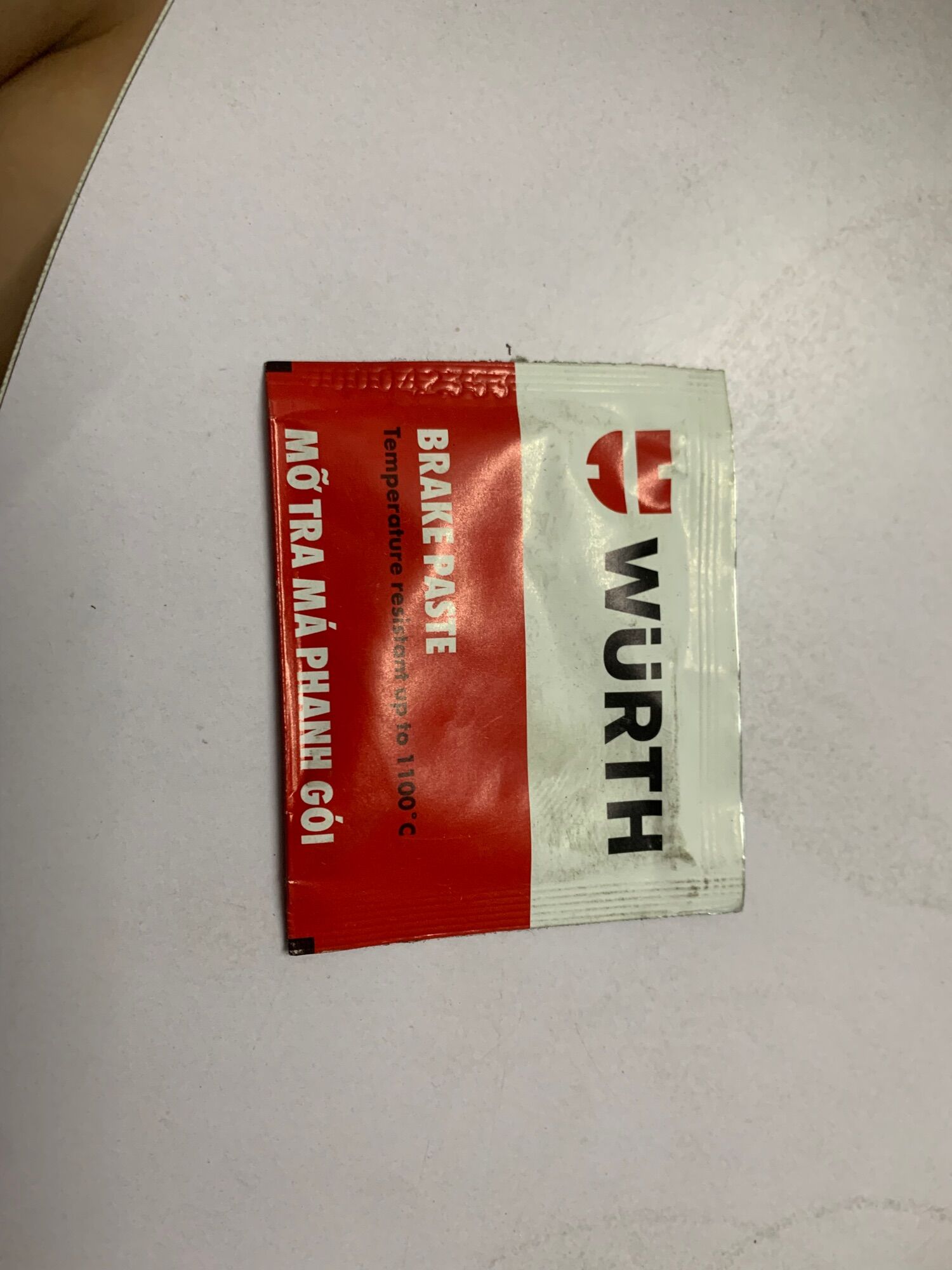 Mỡ tra má phanh, mỡ tra ắc phanh thắng gói 5.5g Wurth nhập Đức (đvt: 1 gói)