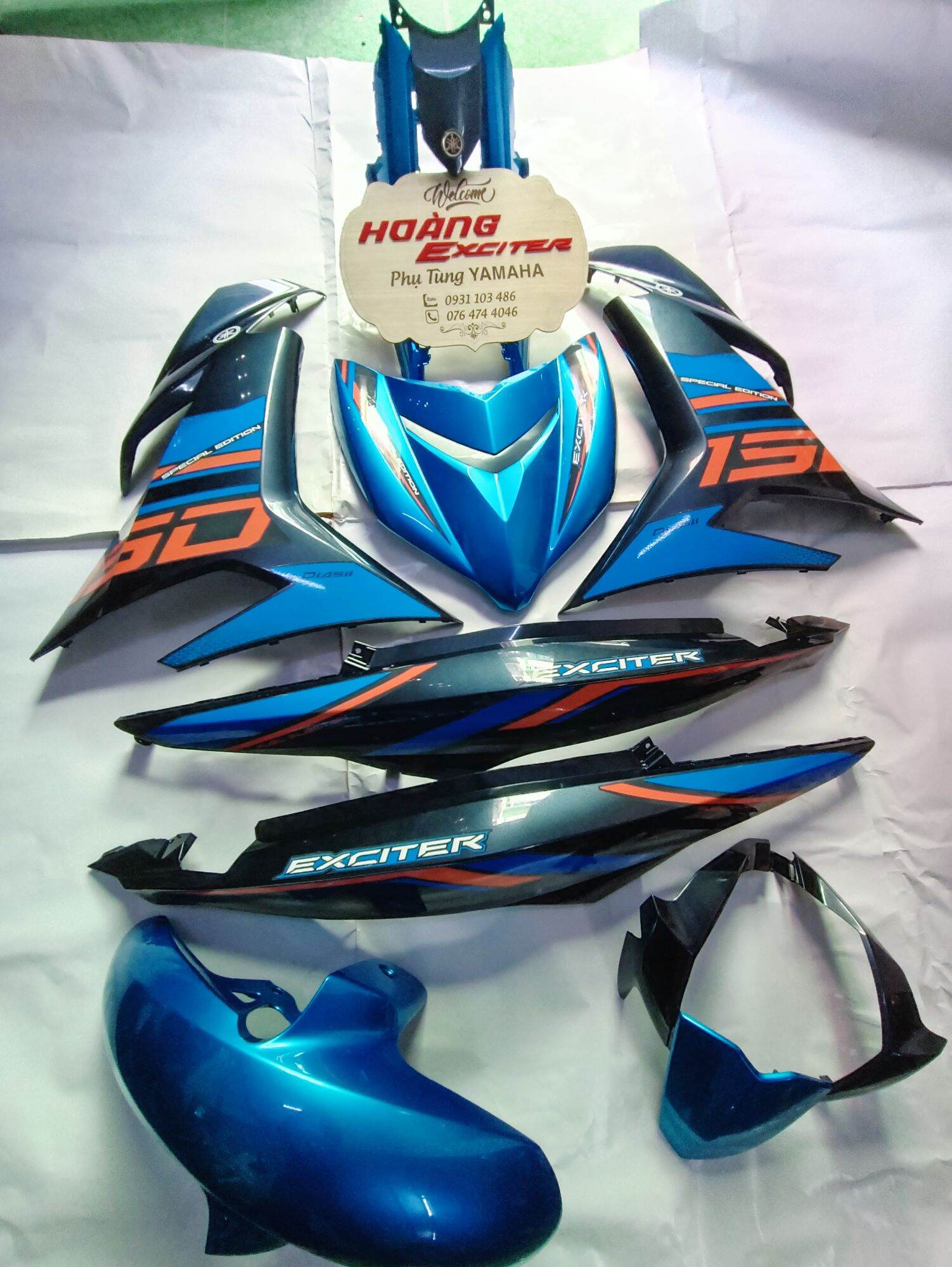 Dàn áo Exciter 150 màu Xanh 2021