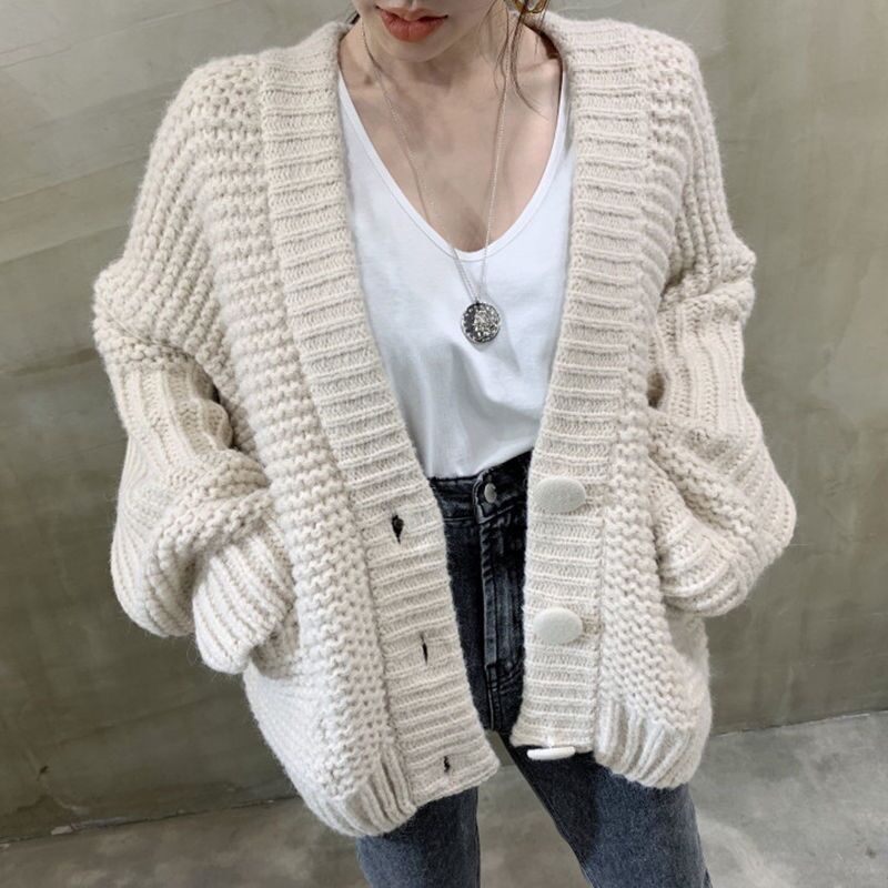 Áo len cardigan dáng lửng phong cách hàn quốc