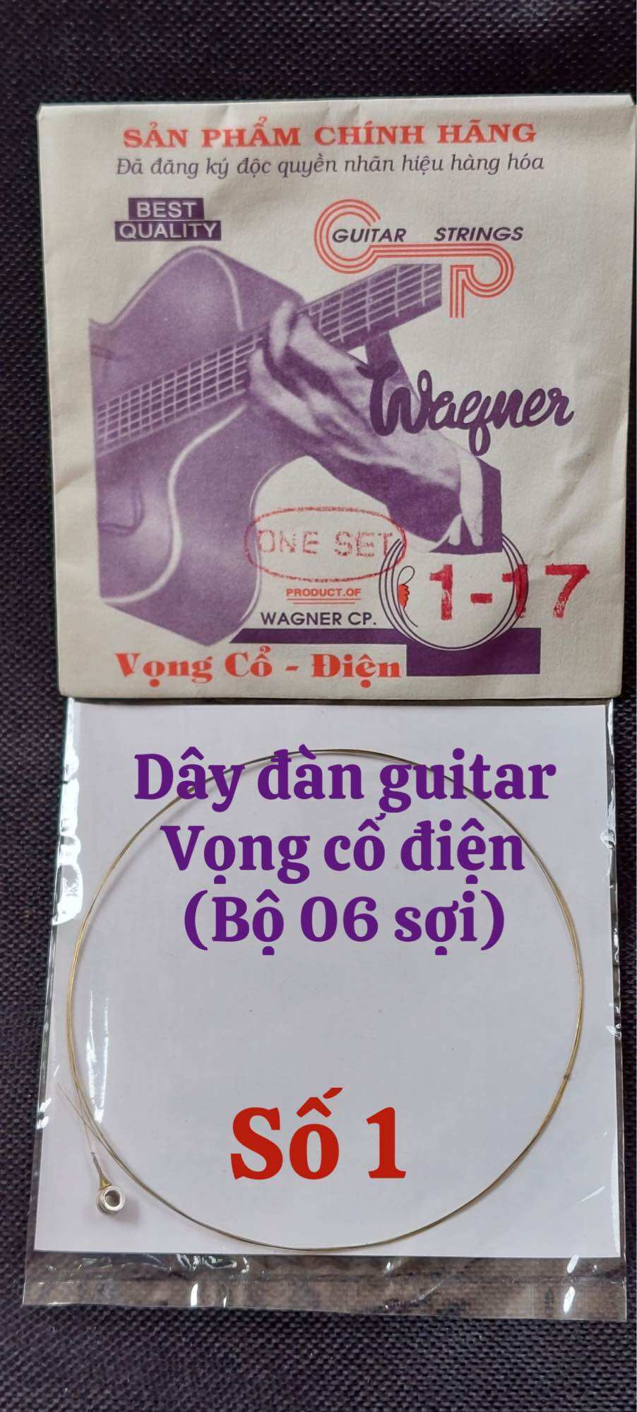Dây đàn guitar Số 1, số 2 vọng cổ điện đồng giá - Túi 10 sợi