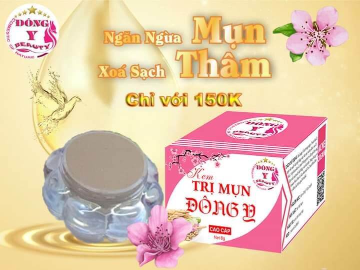combo kem mụn + sữa rửa mặt Hoa Đào